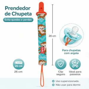 Prendedor de Chupeta Buba Macaco