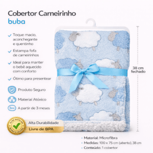 Mantinha Carneirinho Azul Buba