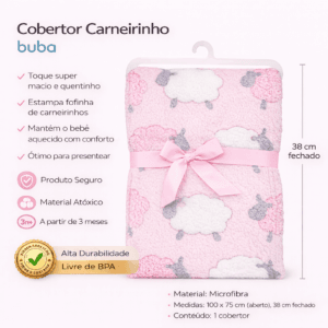 MANTINHA OVELHINHA ROSA