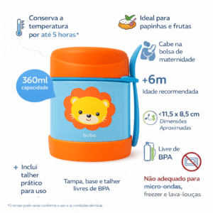 Pote Térmico Animal Fun Leão Buba