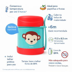 Pote Térmico Animal Fun Macaco Buba