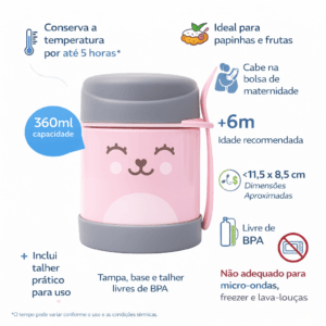 Pote Térmico Gummy Rosa Buba