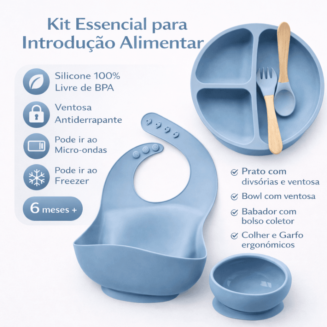 Kit Introdução Alimentar Capi Baby Azul